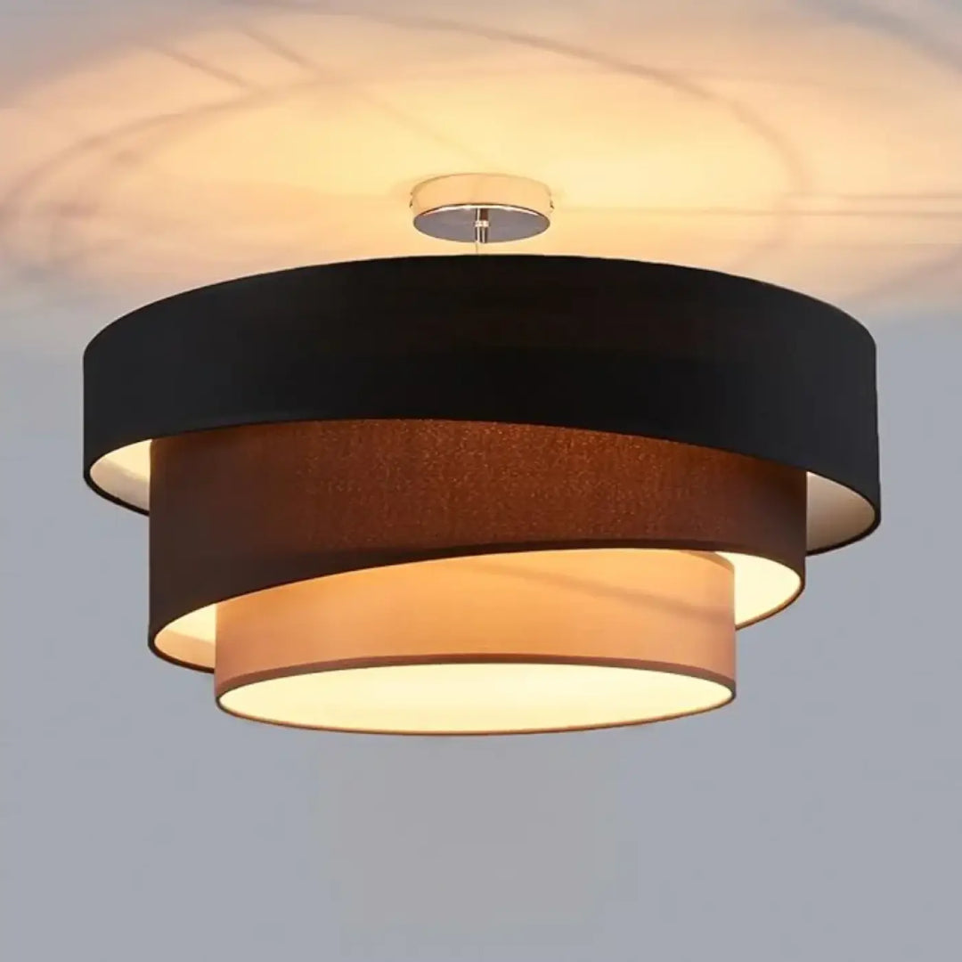 Plafonnier design circulaire moderne à lumière douce en métal