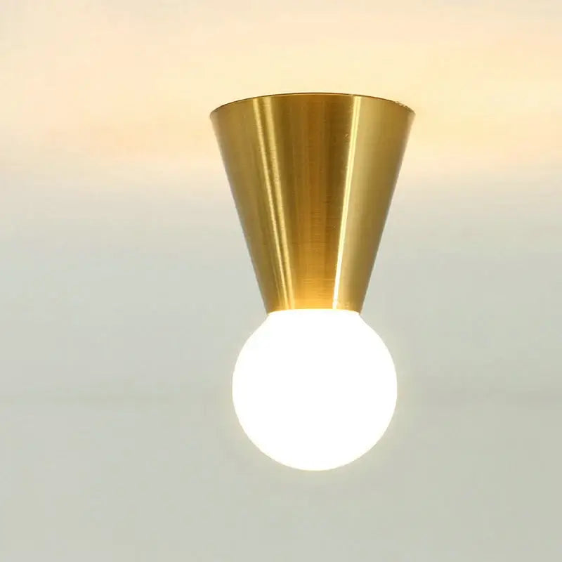 Plafonnier Design Minimaliste En Laiton Brossé

