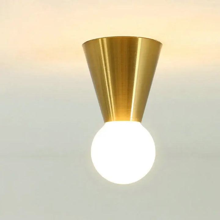 Plafonnier Design Minimaliste En Laiton Brossé

