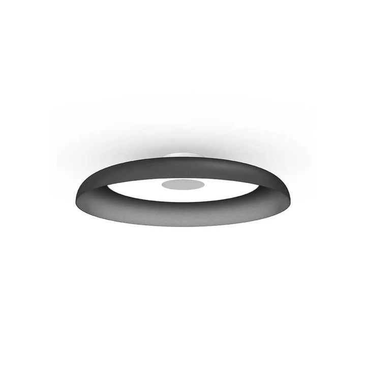 Plafonnier Nivél noir texturé de 56 cm