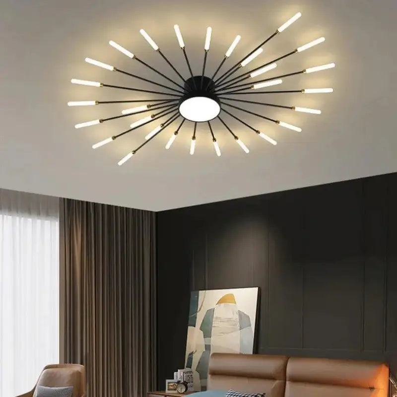 Plafonnier Design De Salon En Forme De Soleil