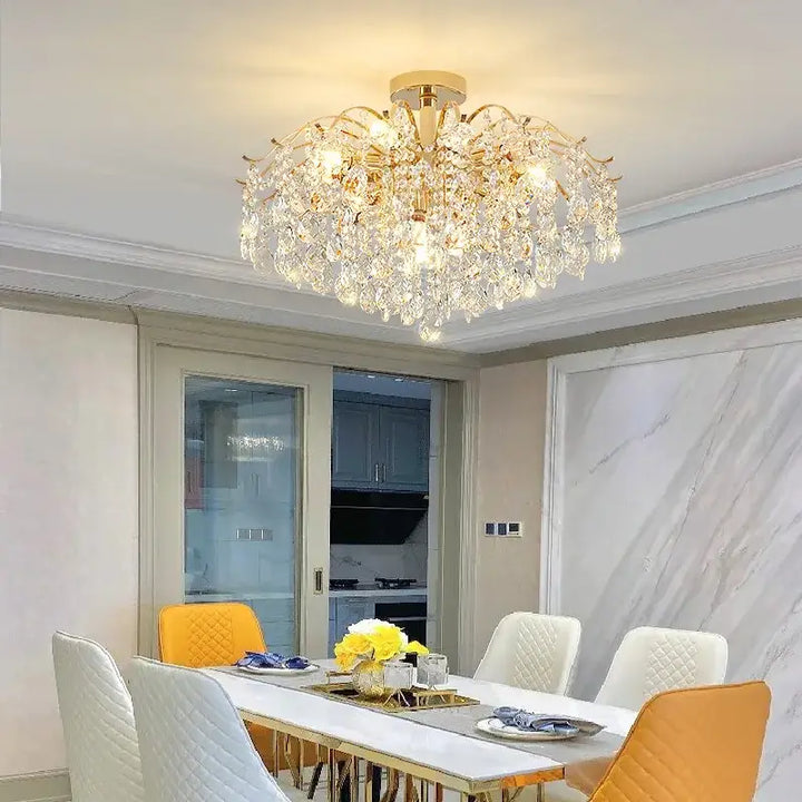 luxury crystal ceiling light post-modern living room Bedroom LED Lamp simple atmosphere dining room Chandelier AC95-260V