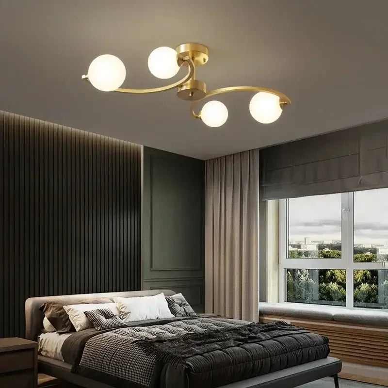 Designer Glass Ceiling Lamp Suspension Pendant Light for Living Dining Room Bedroom