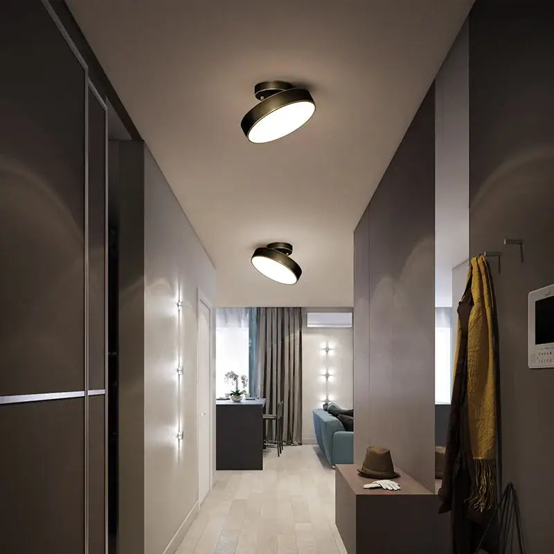 Plafonnier Doré Moderne À Forme Ronde Élégante

