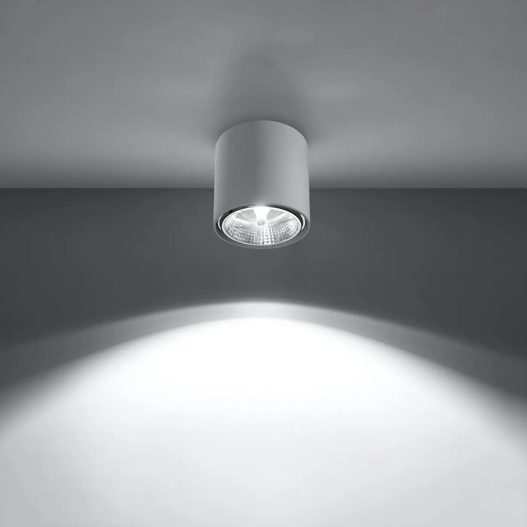Luminaire plafonnier blanc allumé
