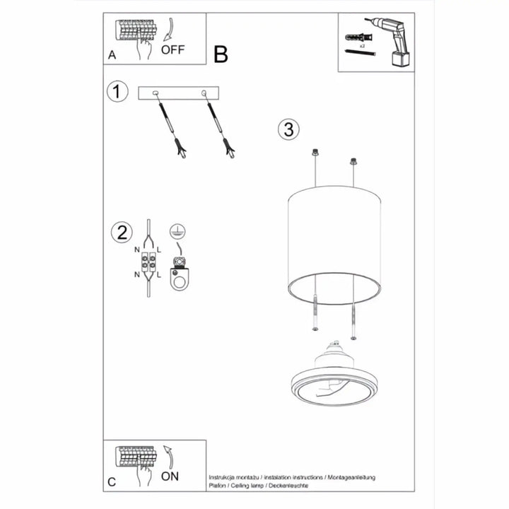 Luminaire plafonnier tiube avec cylindre d’aluminium et ampoule gu10 pour installation plafond design moderne