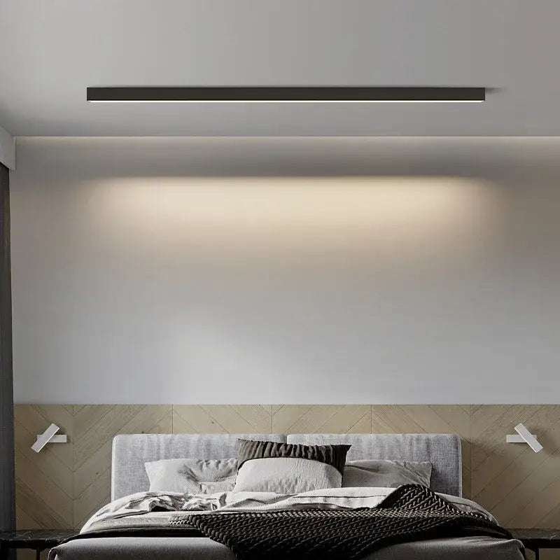 Plafonnier encastré LED linéaire style moderne minimaliste

