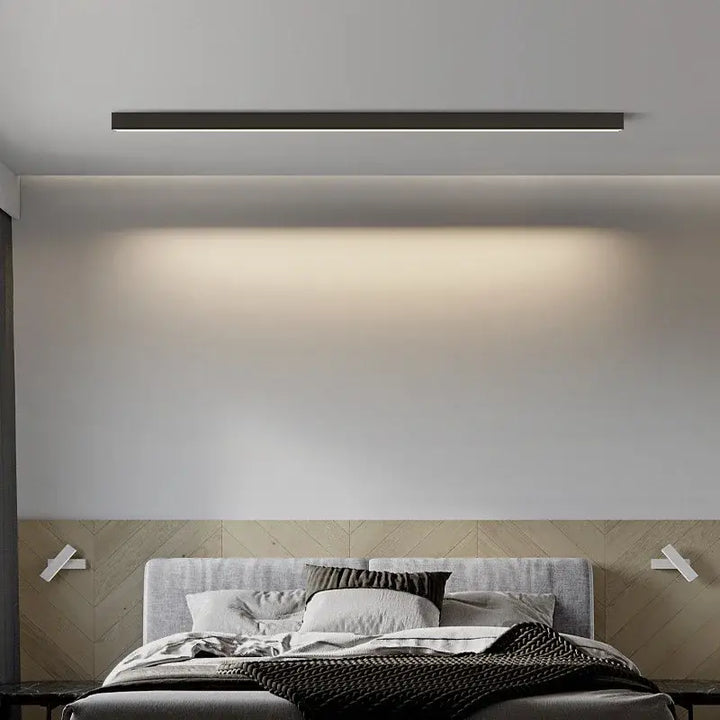 Plafonnier encastré LED linéaire style moderne minimaliste

