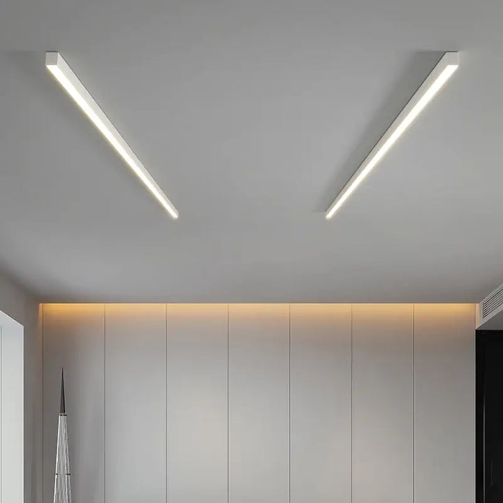 Plafonnier encastré LED linéaire style moderne minimaliste