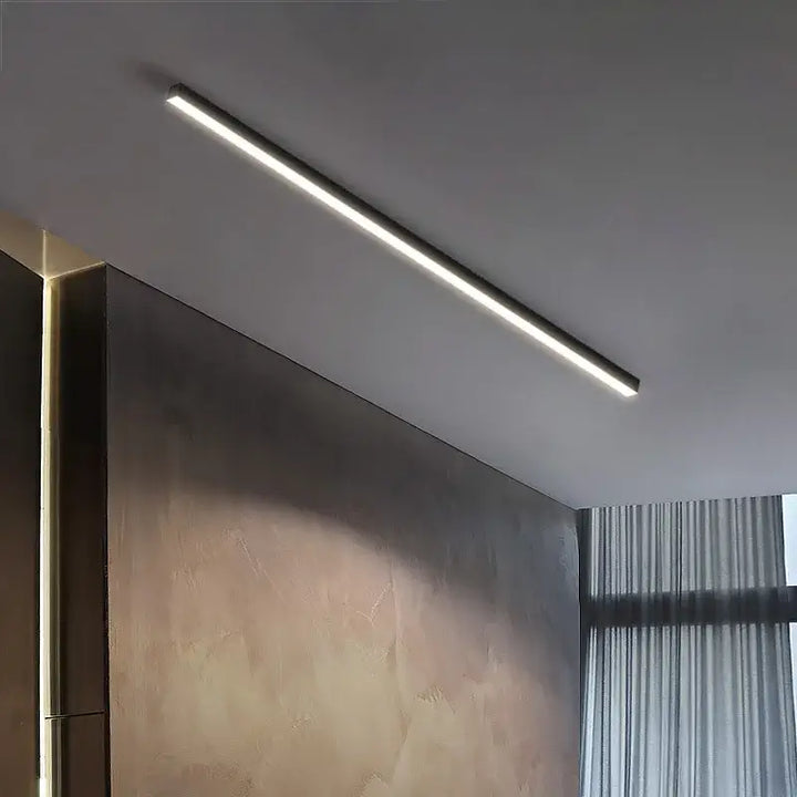 Plafonnier encastré LED linéaire style moderne minimaliste

