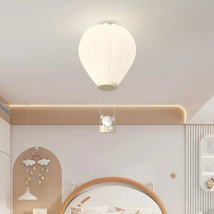 Plafonnier Enfant Montgolfière Design Doux Style Blanc