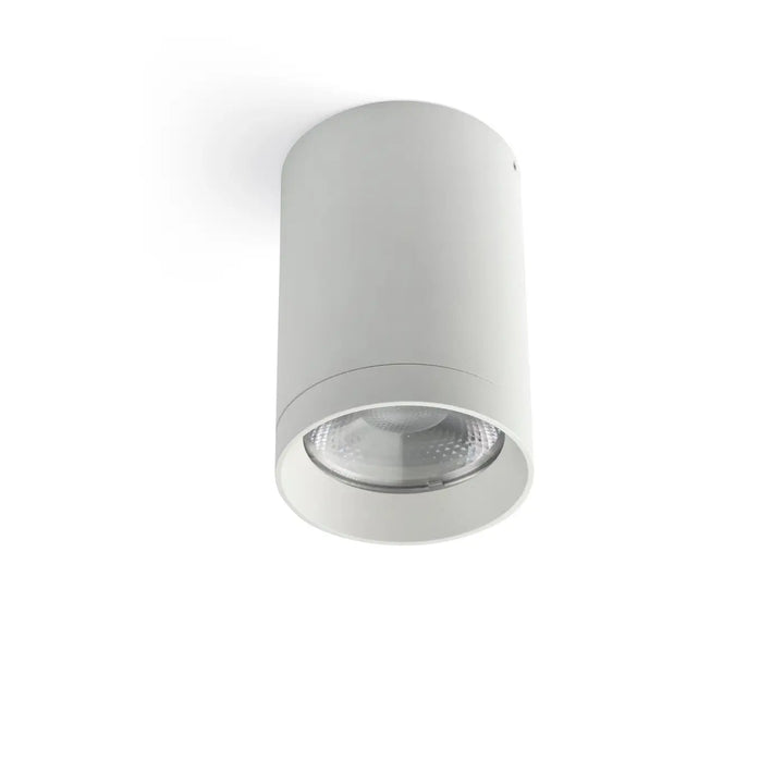 Plafonnier extérieur Puk blanc Ø 7,6 cm, angle 30°, de Faro Barcelona