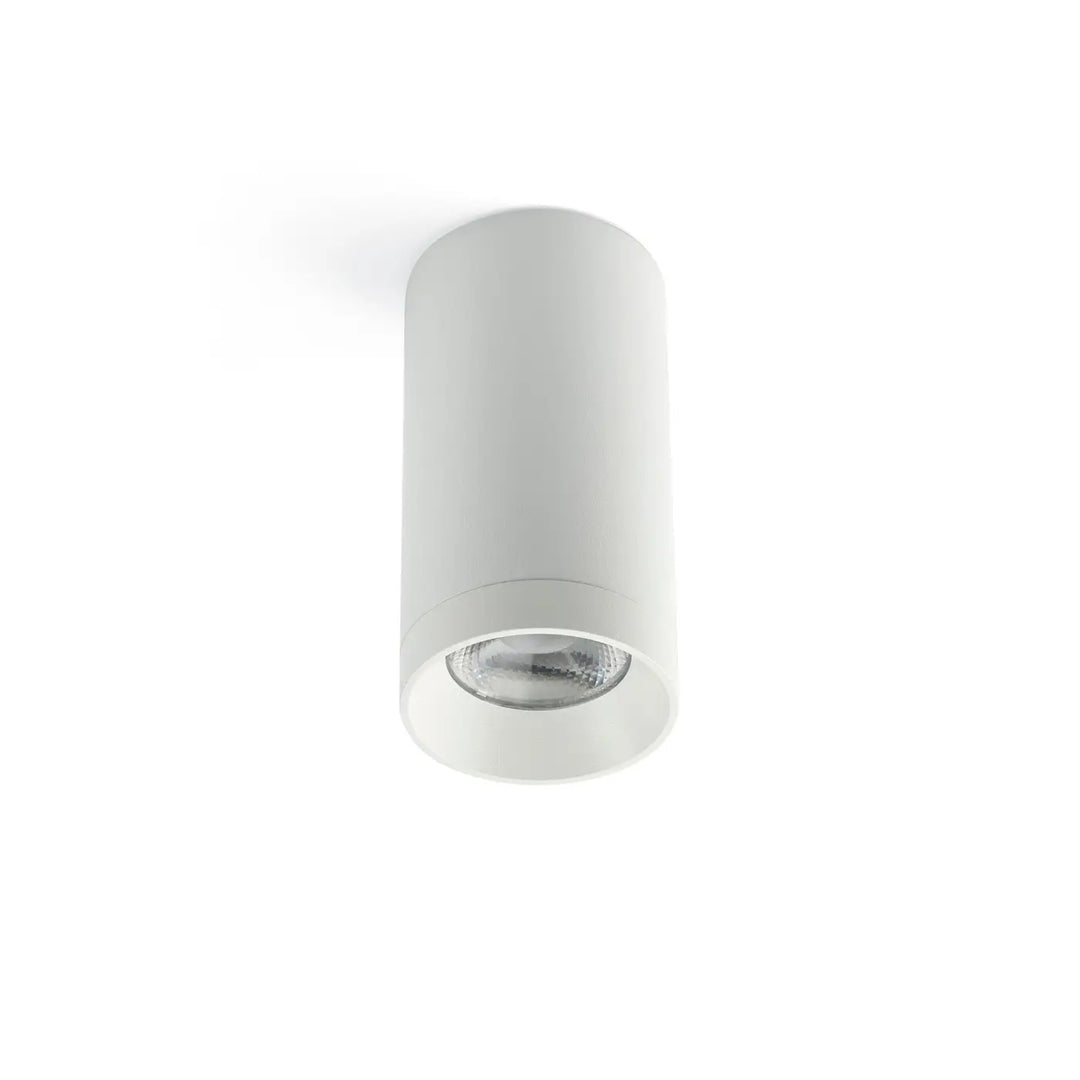 Plafonnier extérieur Puk blanc Ø 5,8 cm, angle 50°, de Faro Barcelona