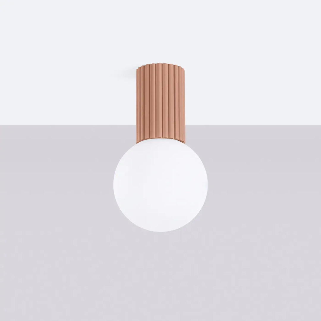 Luminaire Plafonnier moka éteinte, vue rapprochée