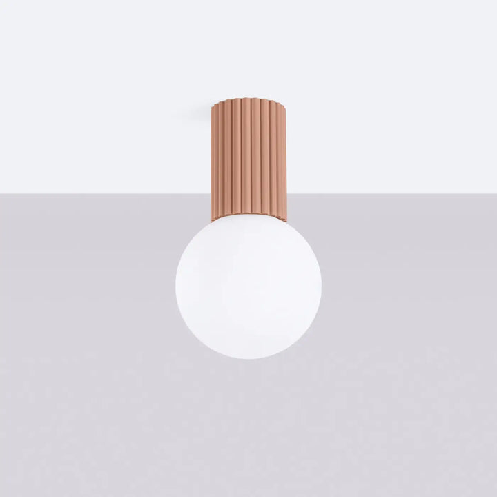 Luminaire Plafonnier moka éteinte, vue rapprochée