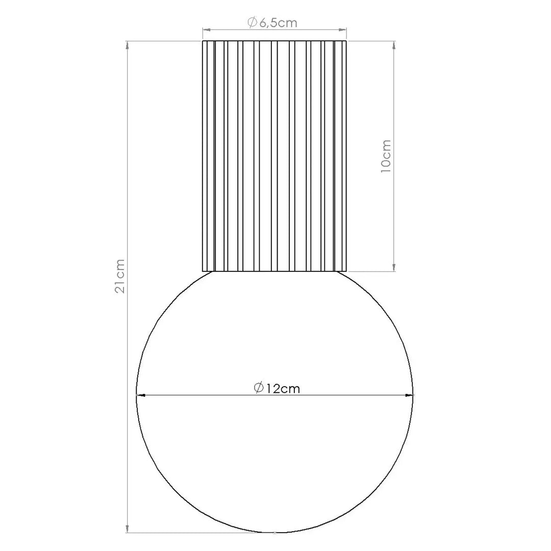 Lampe halo sphère laiteuse plafond cylindrique minimaliste avec base lisse pour bureau décorative ultramarine