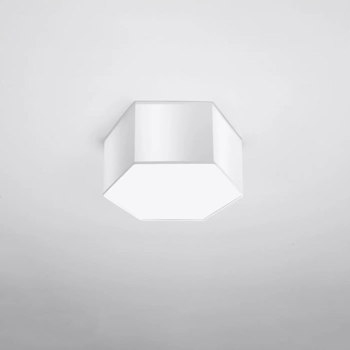 Plafonnier hexagonal Sunde blanc, éteint