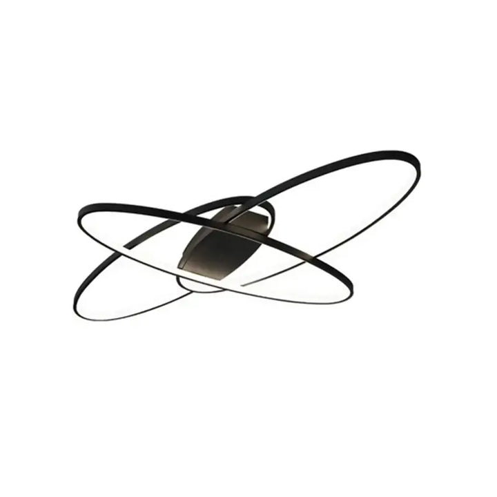 Plafonnier LED anneaux entrelacés style moderne futuriste

