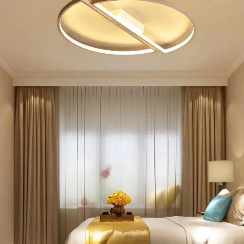 Plafonnier led cercle design moderne noir et blanc élégant