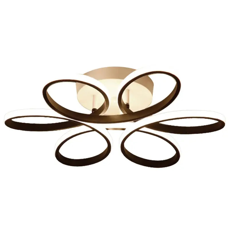 Plafonnier LED Design Moderne À Forme Florale Ovale 