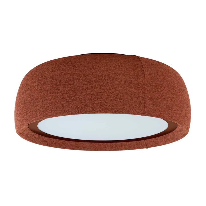 Plafonnier Gong en tissu terracotta #couleur_orange