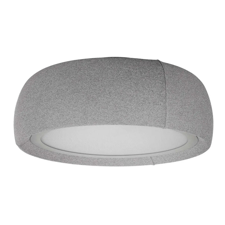 Plafonnier Gong en tissu crème #couleur_beige