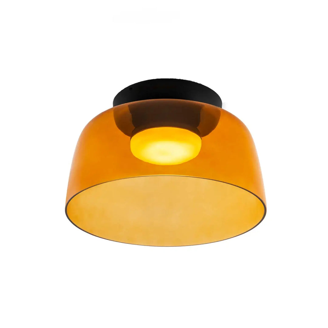 Plafonnier Levels LED à diffuseur en verre ambré #couleur_orange