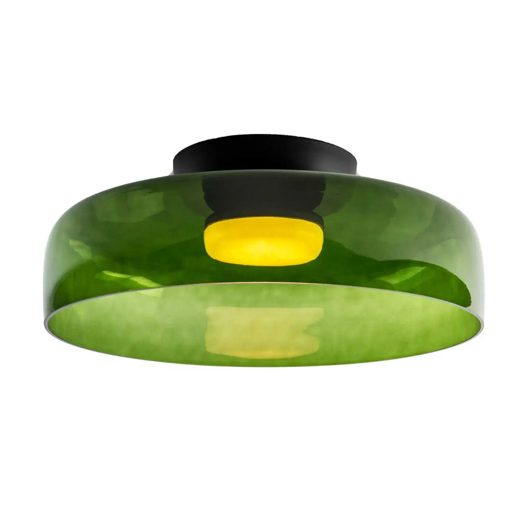Plafonnier Levels LED à diffuseur en verre vert #couleur_vert