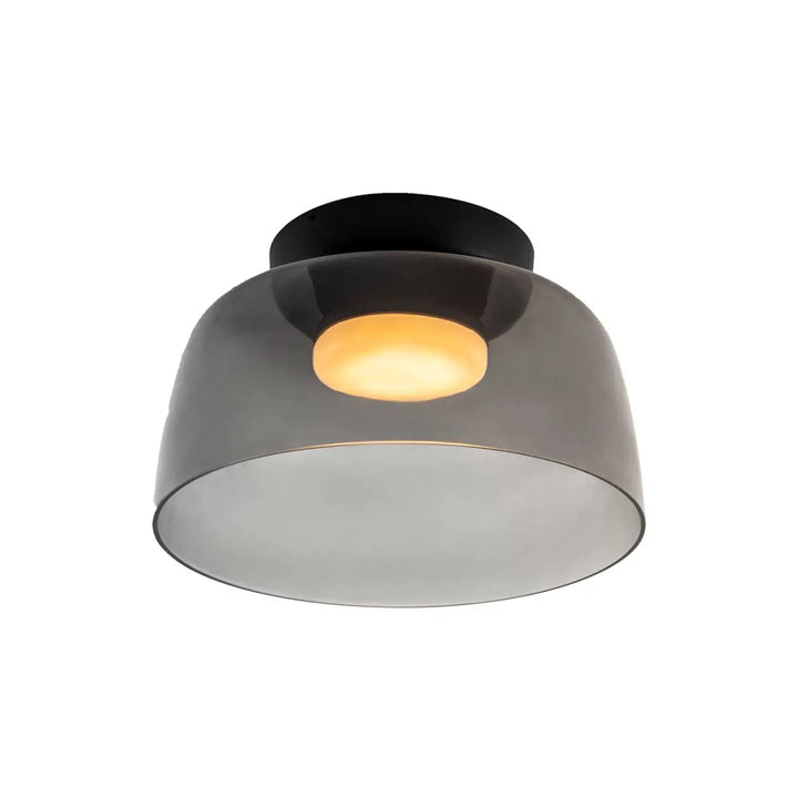 Plafonnier Levels LED en verre fumé #couleur_gris
