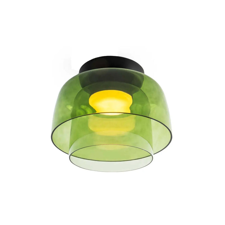 Plafonnier Levels à deux verres teintés verts #couleur_vert