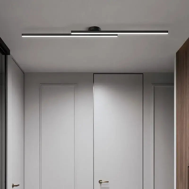 Plafonnier LED Linéaire Noir Orientable Pour Intérieur Moderne