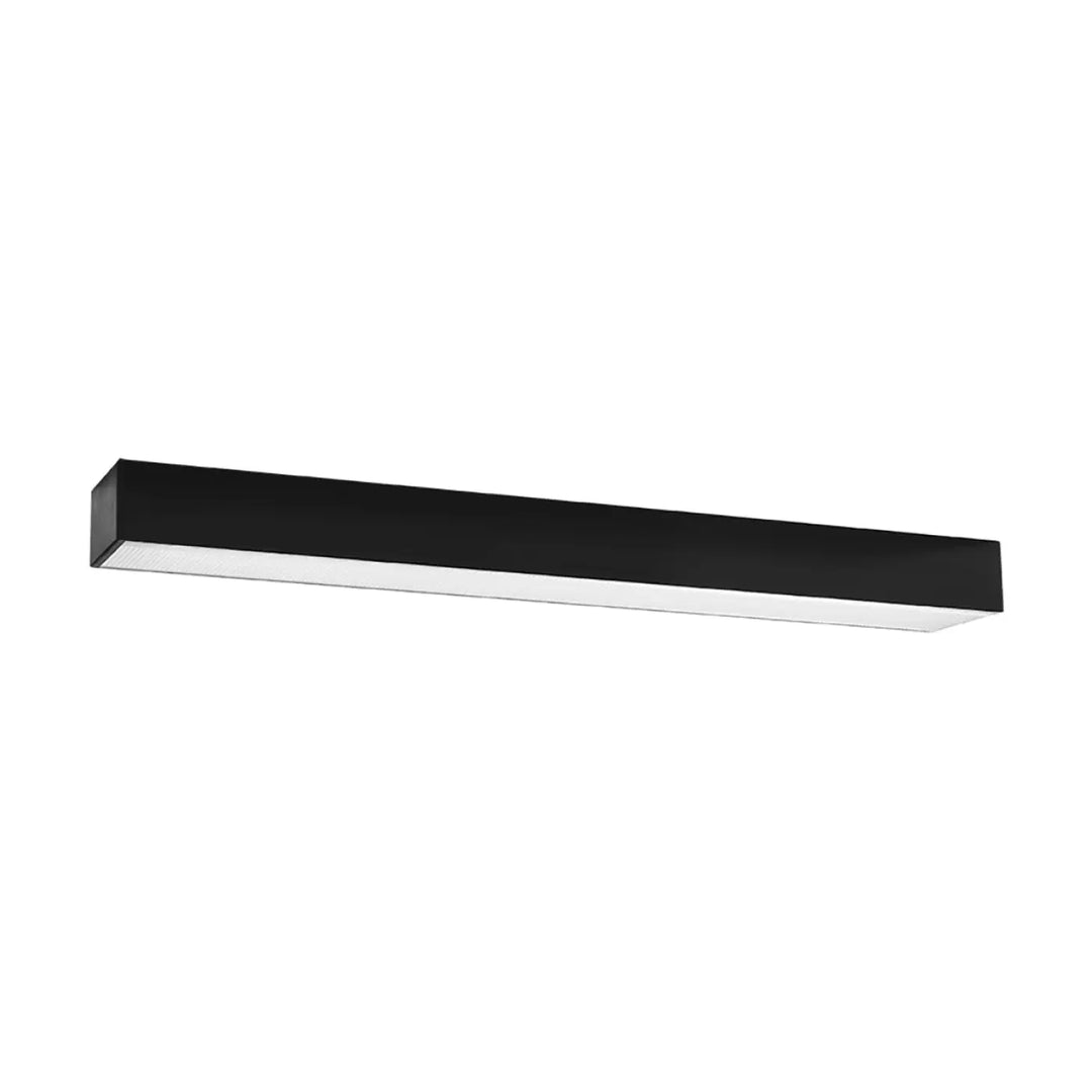 Plafonnier Pinne en aluminium linéaire noir, vue d'ensemble