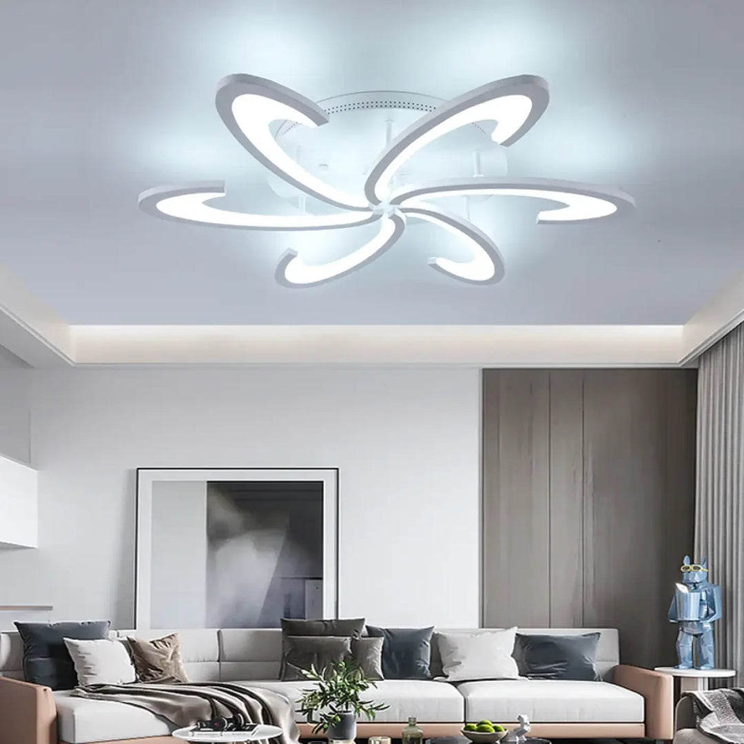 Plafonnier led moderne design artistique lumineux blanc