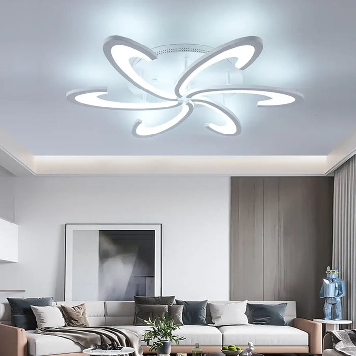 Plafonnier led moderne design artistique lumineux blanc