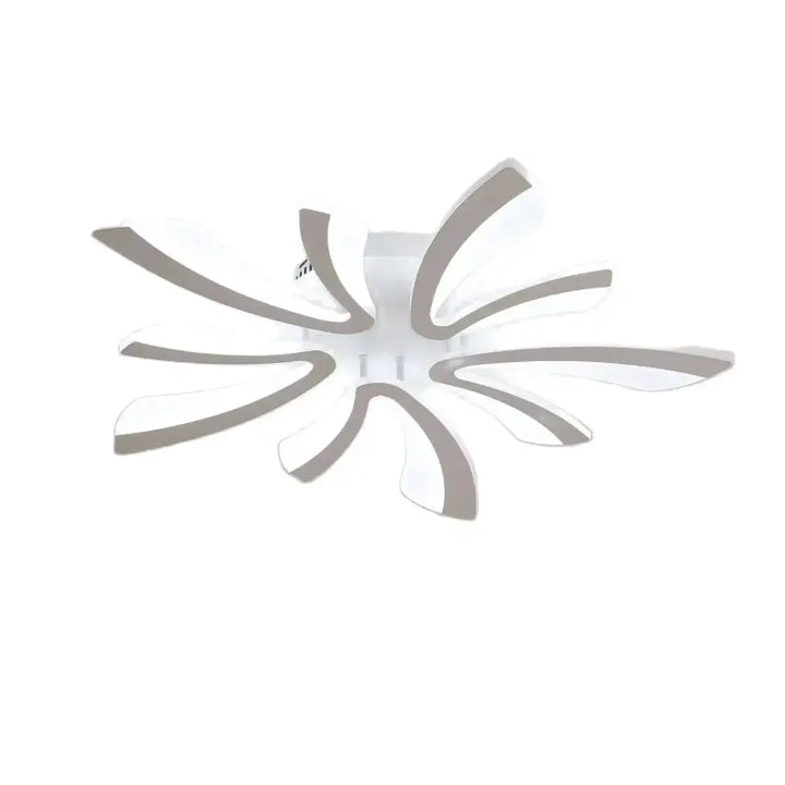 Plafonnier LED moderne design floral blanc sculptural

