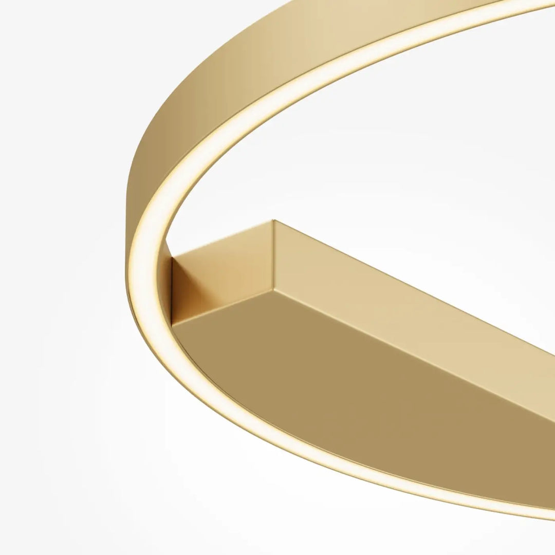 Plafonnier rim led circulaire finition or au design moderne anneau fin idéal pour un éclairage contemporain