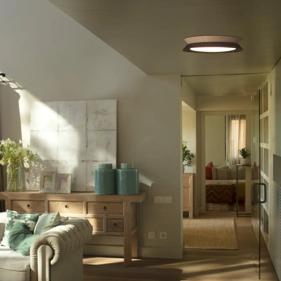 Plafonnier Tender noir dans un intérieur