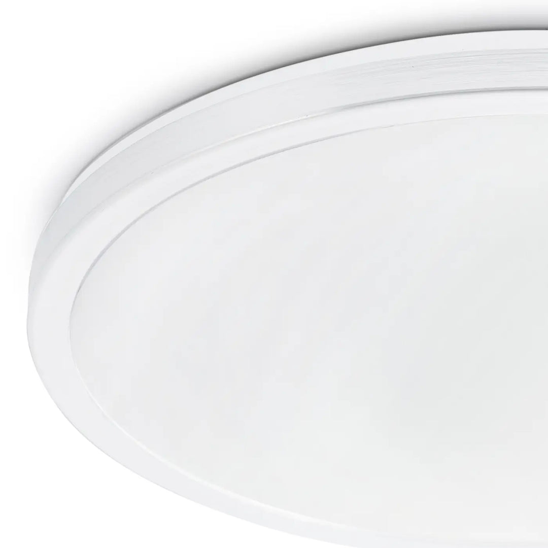 Détail du diffuseur opale du plafonnier Foro