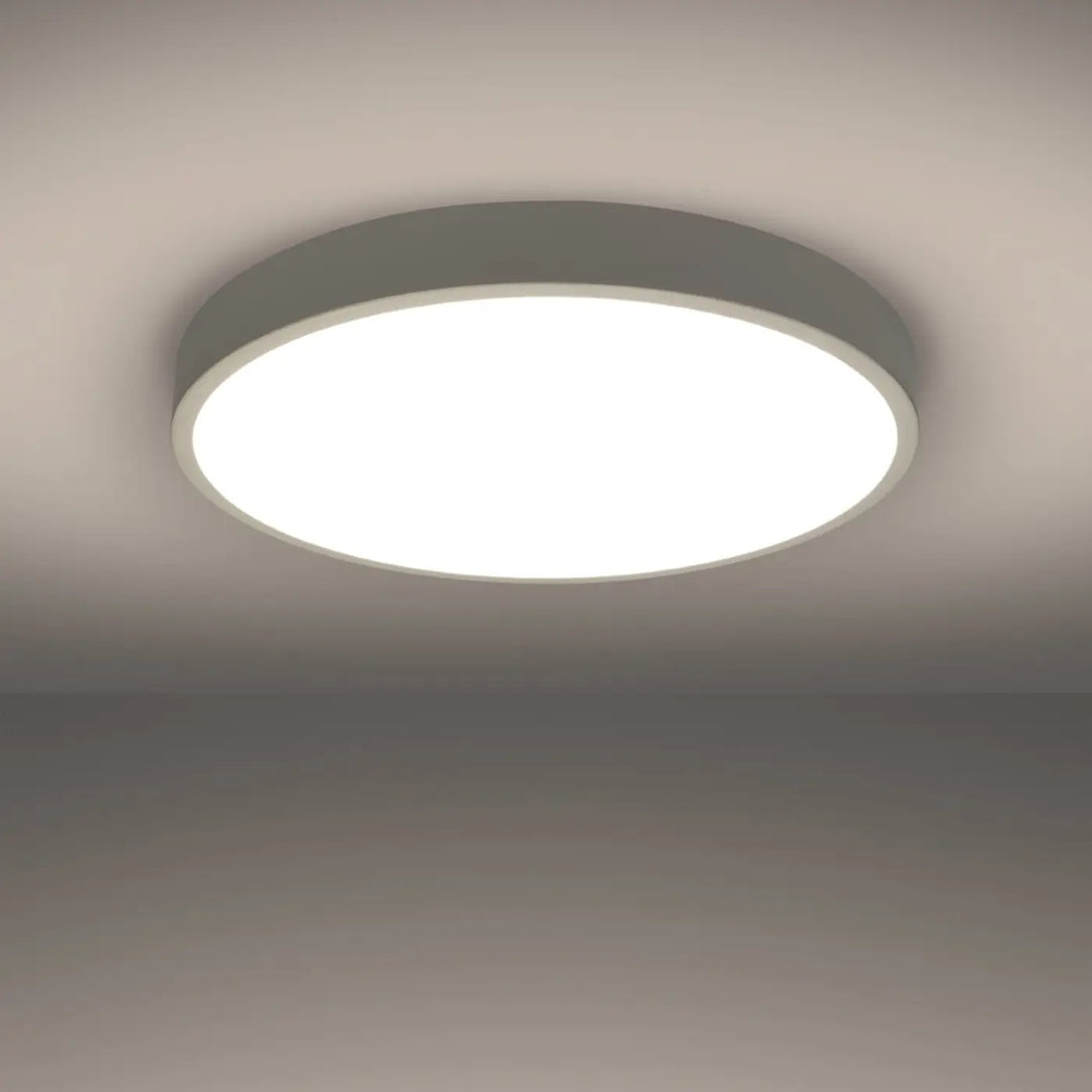 Luminaire plafonnier blanc allumé