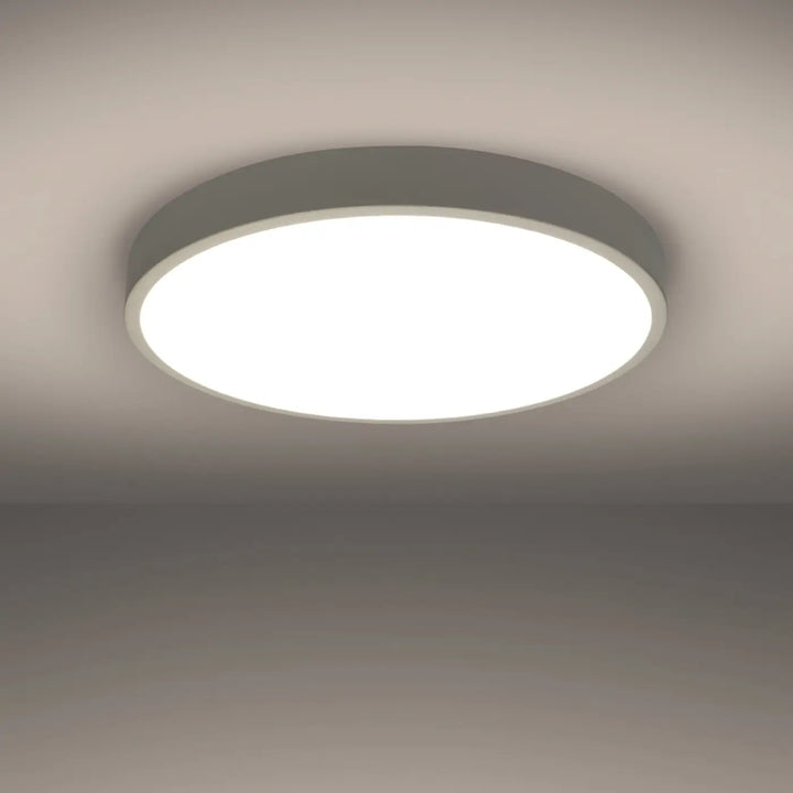 Luminaire plafonnier blanc allumé