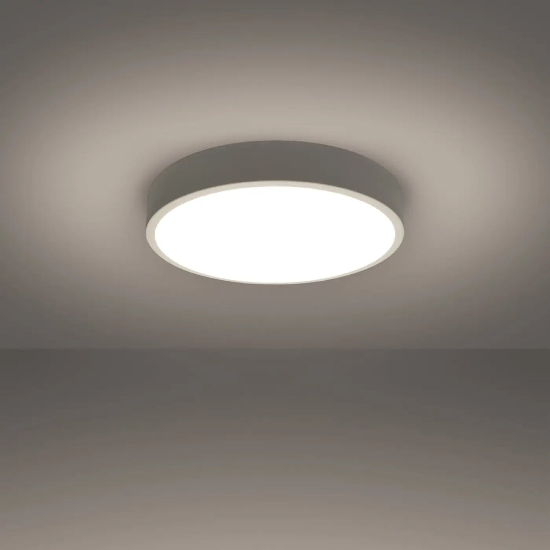 Luminaire plafonnier blanc allumé