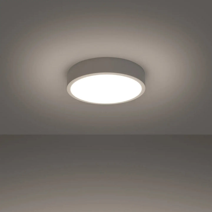 Luminaire plafonnier blanc allumé