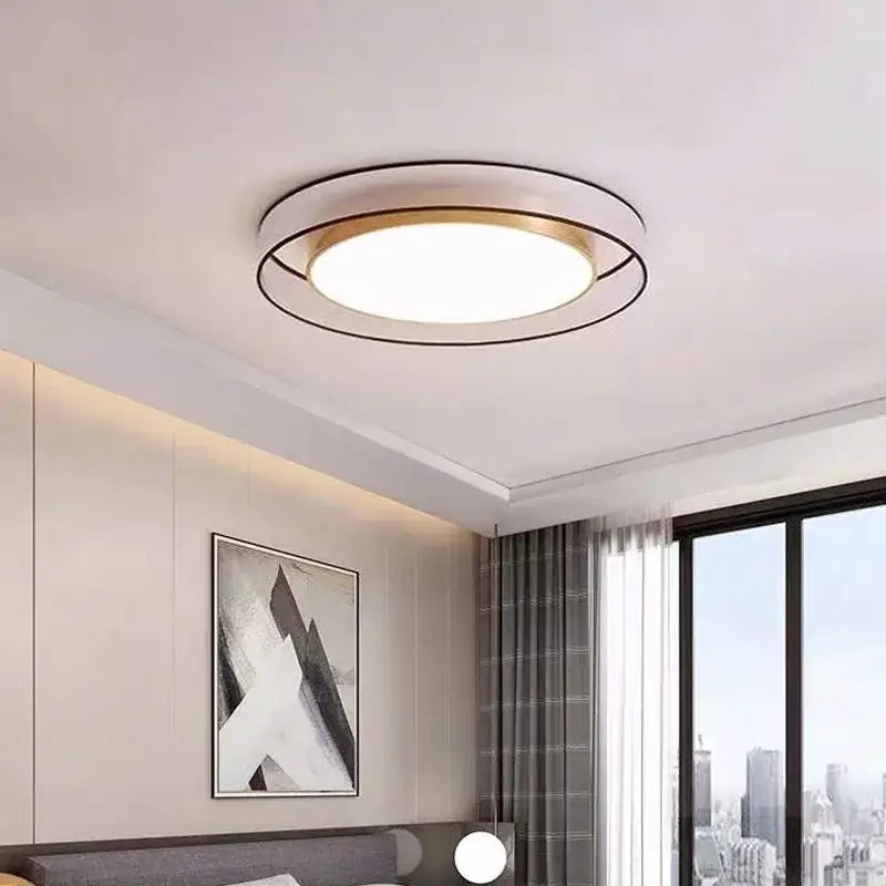 Nordic Modern Led Round Ceiling Lamp Living Room Decoration Fixtures Dimmable Bedroom Study Surface Chandelier Kitchen