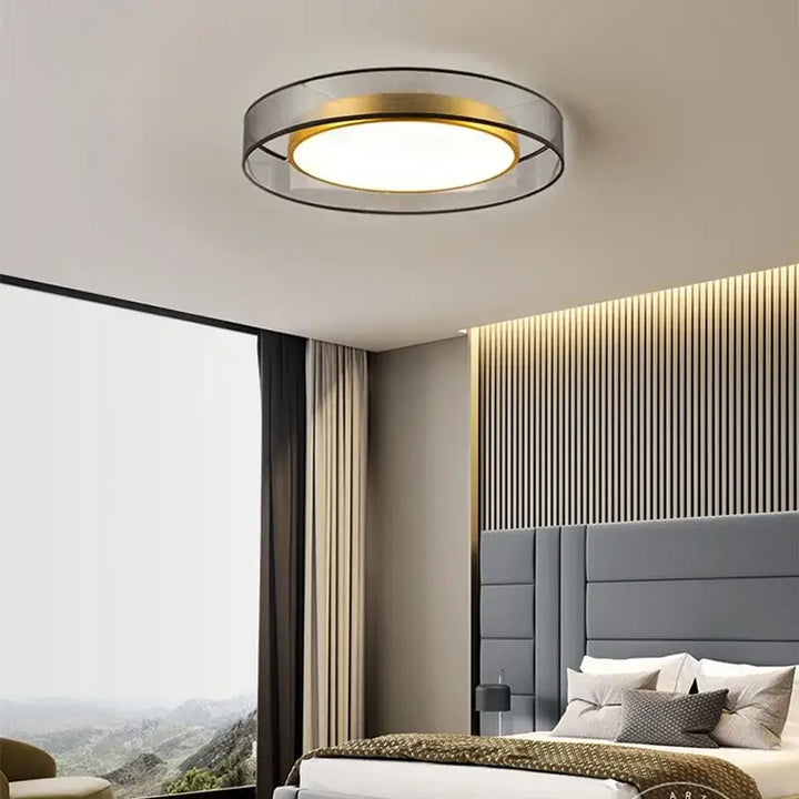 Nordic Modern Led Round Ceiling Lamp Living Room Decoration Fixtures Dimmable Bedroom Study Surface Chandelier Kitchen