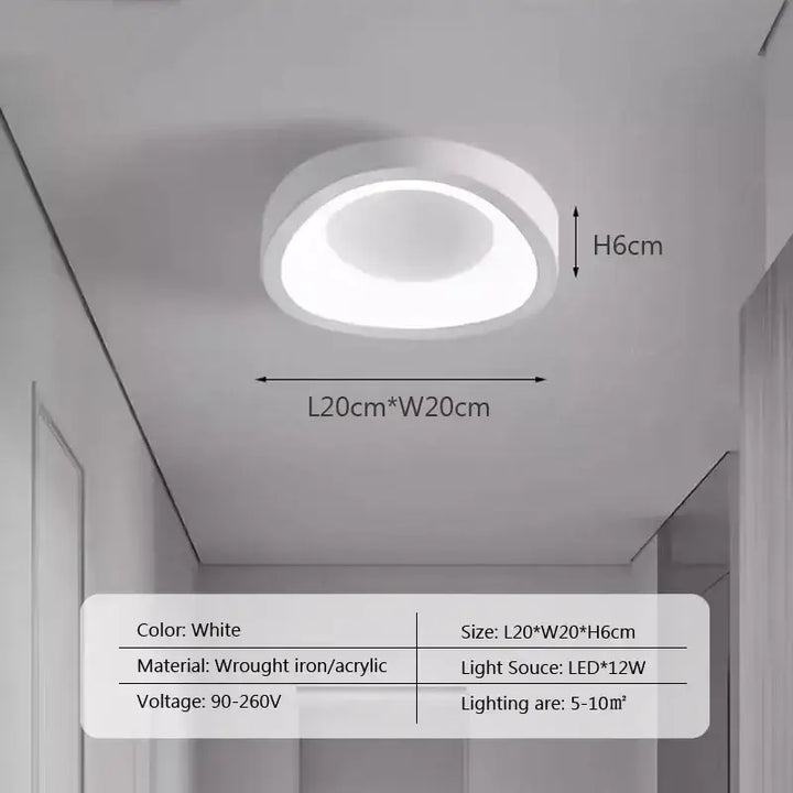 Plafonnier led style minimaliste pour entrée et couloir chic