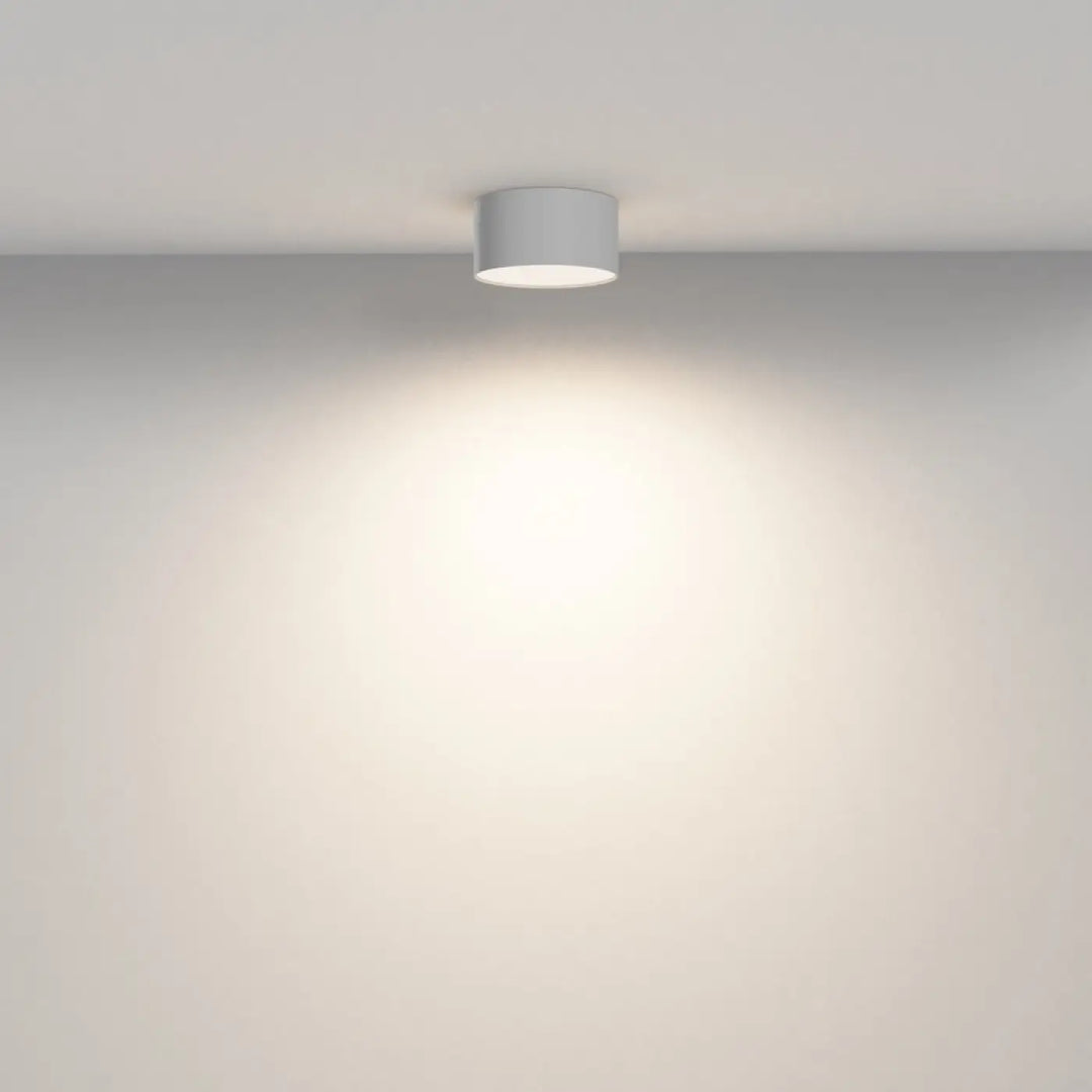 Luminaire plafonnier zon led blanc cylindrique avec design rond minimaliste et profil fin moderne