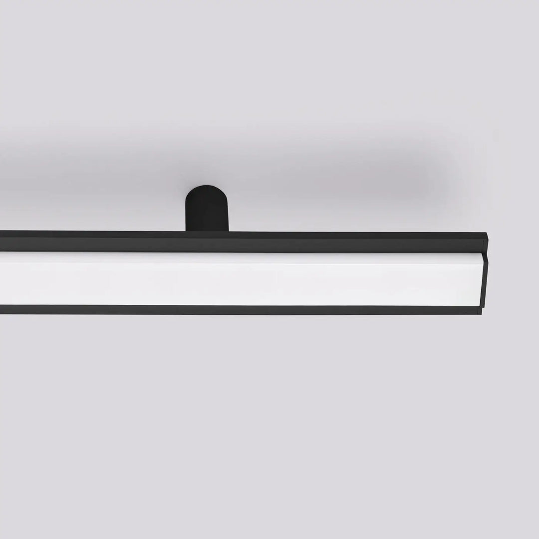 Plafonnier linéaire LAGOM noir éteinte, détail de la fixation