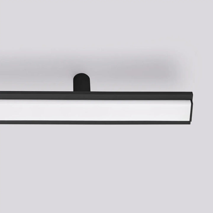 Plafonnier linéaire LAGOM noir éteinte, détail de la fixation
