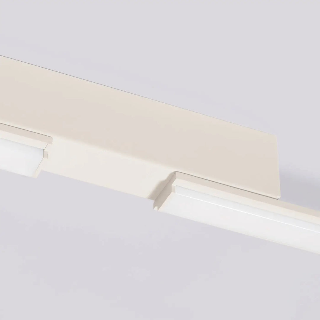 Plafonnier linéaire LAGOM beige éteinte, détail du boîtier