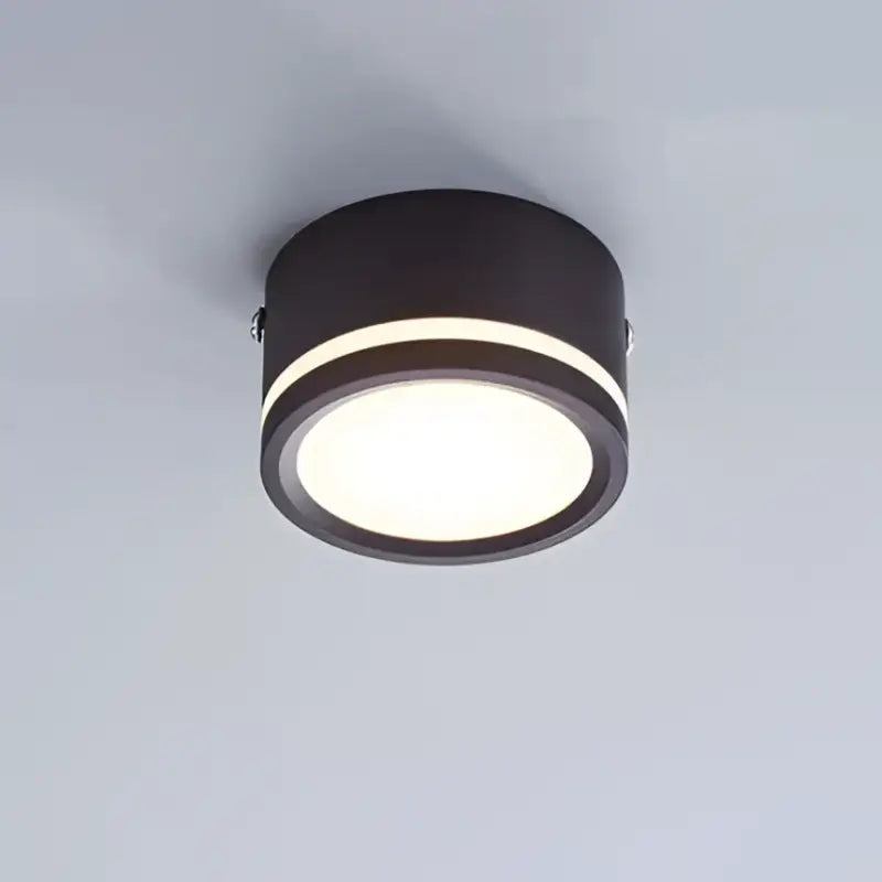Plafonnier luminaire rond au style minimaliste noir ou blanc